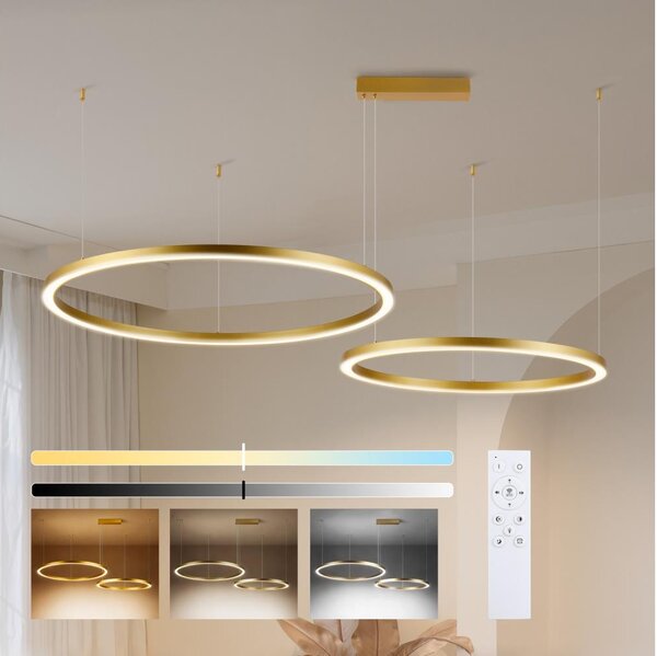 Brilagi - LED stmievateľný luster na lanku PORTOFINO LED/98W/230V zlatý +DO