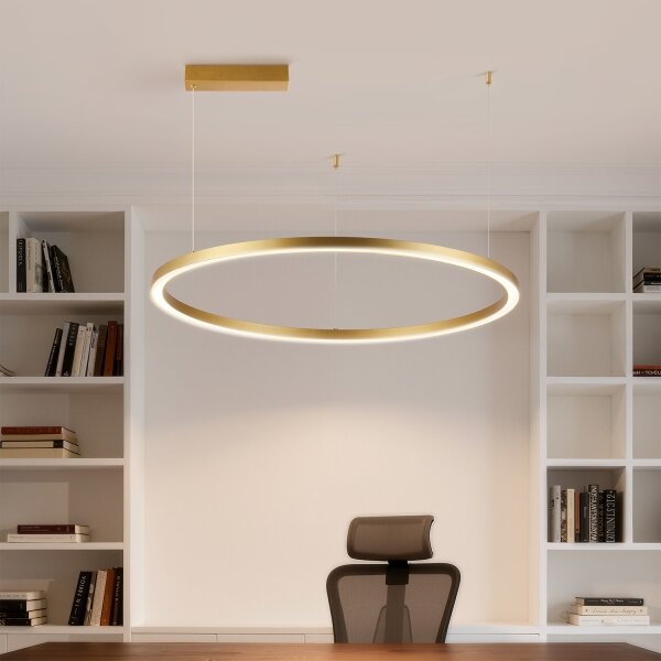 Brilagi - stmievateľný LED luster na lanku PORTOFINO LED/60W/230V, priemer 80 cm, zlatý +DO