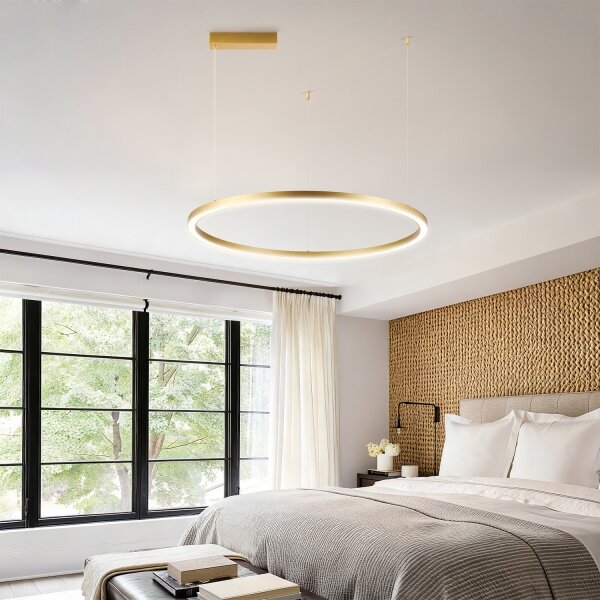 Brilagi - stmievateľný LED luster na lanku PORTOFINO LED/60W/230V, priemer 80 cm, zlatý +DO