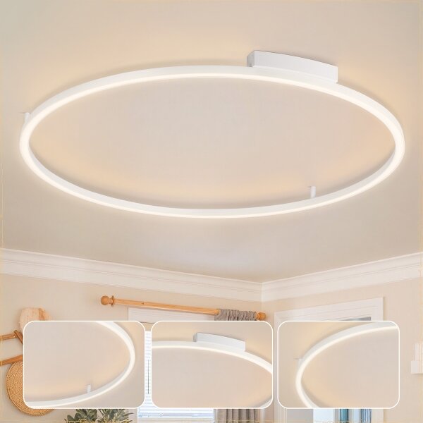 Brilagi - LED stmievateľné svietidlo PORTOFINO LED/85W/230V pr. 120 cm biela + diaľkové ovládanie