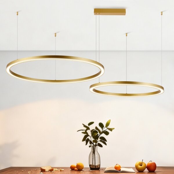 Brilagi - LED stmievateľný luster na lanku PORTOFINO LED/98W/230V zlatý +DO