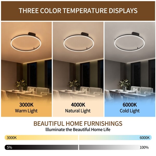 Brilagi - LED stmievateľné svietidlo PORTOFINO LED/60W/230V pr. 80 cm čierna + DO