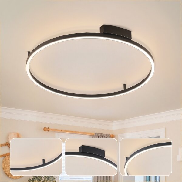 Brilagi - LED stmievateľné svietidlo PORTOFINO LED/60W/230V pr. 80 cm čierna + DO