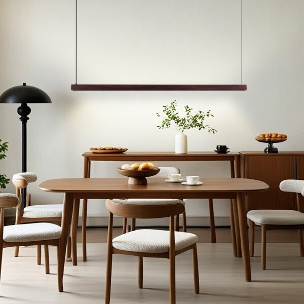 Immax NEO 07301L-LED Stmievateľný luster na lane MADEIRA 33W/230V Wi-Fi Tuya 152 cm orech