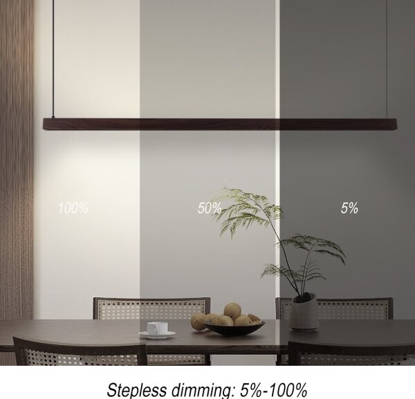 Immax NEO 07301L-LED Stmievateľný luster na lane MADEIRA 33W/230V Wi-Fi Tuya 152 cm orech