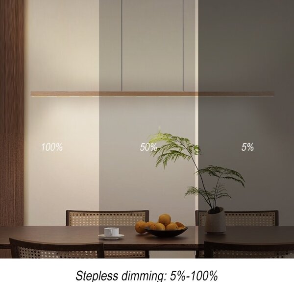 Immax NEO 07310L-LED stmievateľný luster na lanku so senzorom MADEIRA 37W/230V 157 cm jaseň