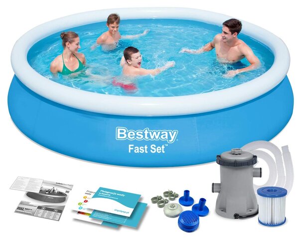 Bestway Fast Set 57274, 5377 L, Nafukovací bazén, Modrá, 15 kg