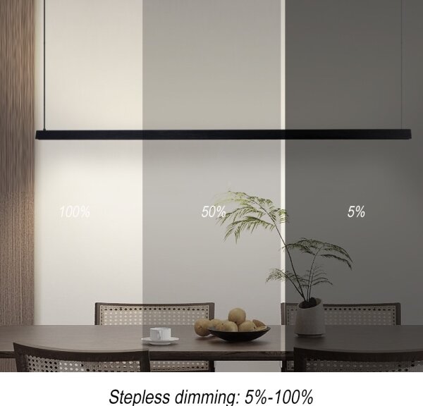 Immax NEO 07308L-LED stmievateľný luster na lankách MADEIRA 44W/230V Wi-Fi Tuya 202 cm čierny