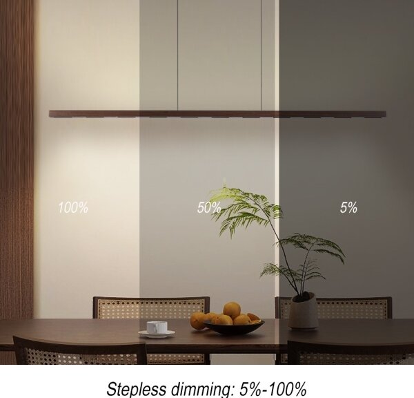 Immax NEO 07309L-LED stmievateľný luster na lanku so senzorom MADEIRA 37W/230V 157 cm orech