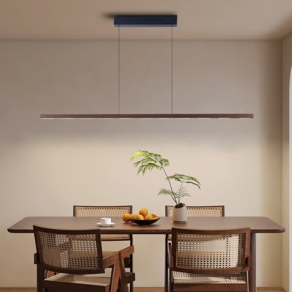 Immax NEO 07309L-LED stmievateľný luster na lanku so senzorom MADEIRA 37W/230V 157 cm orech