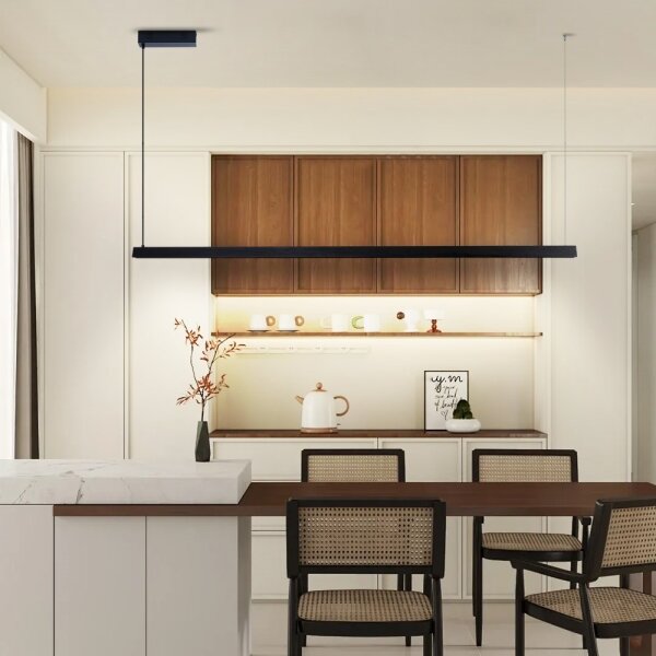 Immax NEO 07308L-LED stmievateľný luster na lankách MADEIRA 44W/230V Wi-Fi Tuya 202 cm čierny