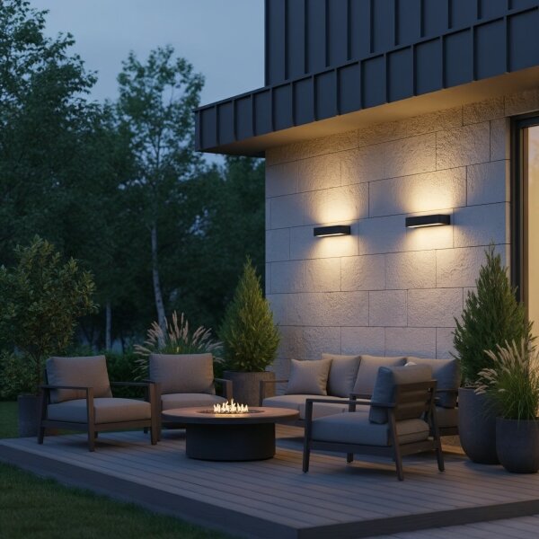 Ideal Lux - Vonkajšie nástenné svietidlo ANDROMEDA 2xE27/60W/230V IP55 antracit