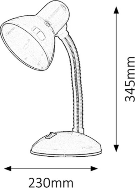 Rabalux 4168 - Stolná lampa DYLAN 1xE27/40W/230V