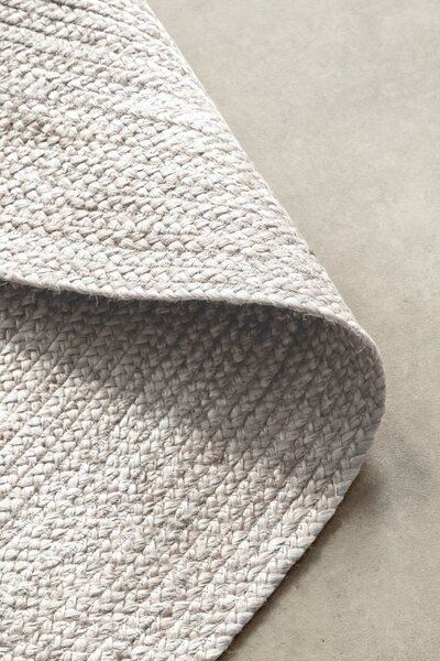 Koberec Hanse Home Jute Braided Rangpur biely kruh