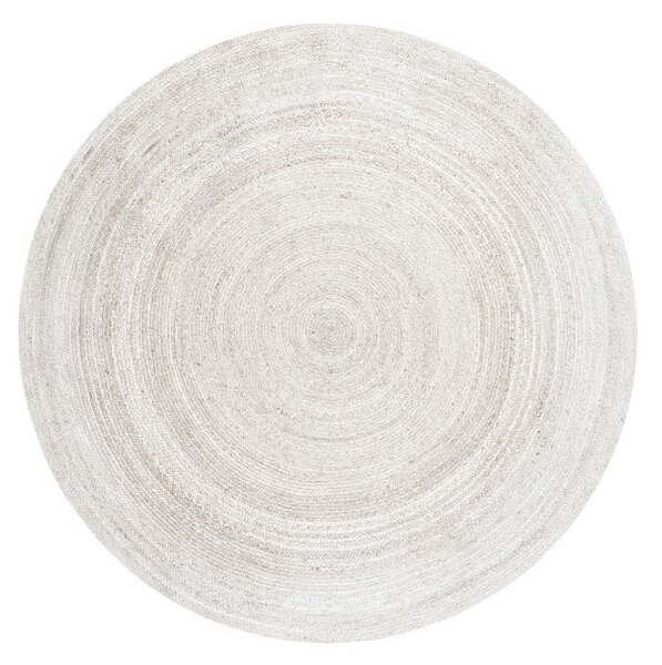 Koberec Hanse Home Jute Braided Rangpur biely kruh