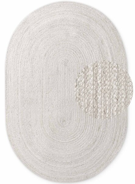 Koberec Hanse Home Jute Braided Rangpur biely ovál