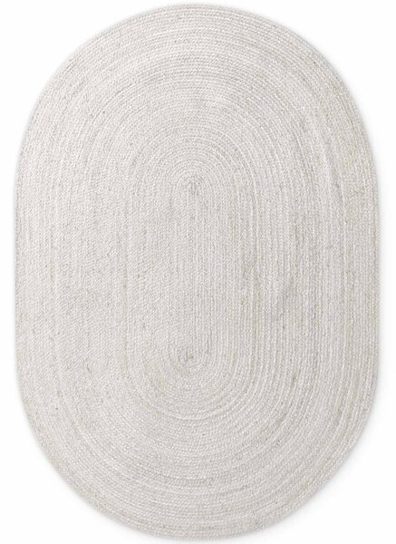 Koberec Hanse Home Jute Braided Rangpur biely ovál