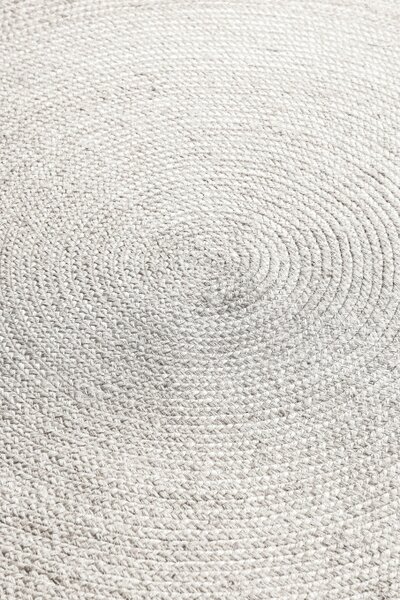 Koberec Hanse Home Jute Braided Rangpur biely kruh
