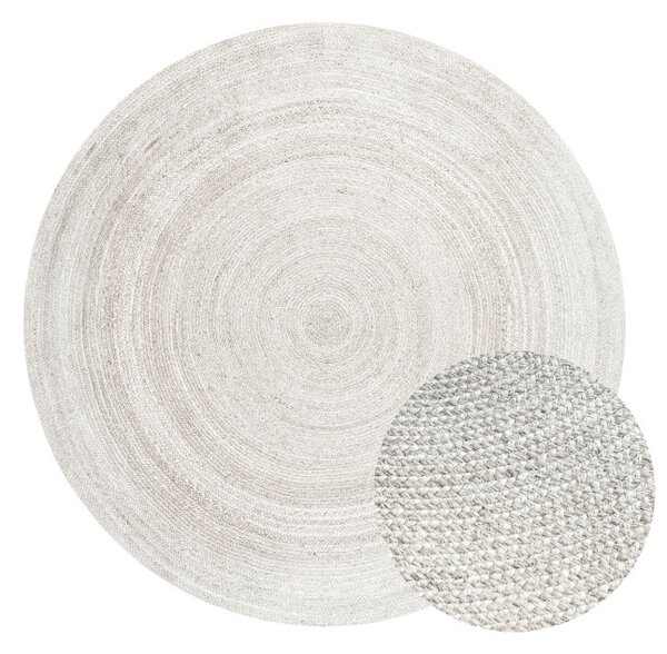 Koberec Hanse Home Jute Braided Rangpur biely kruh
