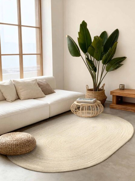 Koberec Hanse Home Jute Braided Rangpur naturálny / slonia kosť ovál