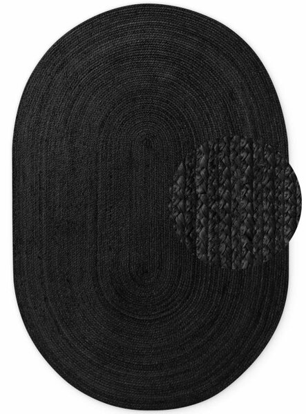 Koberec Hanse Home Jute Braided Rangpur čierny ovál