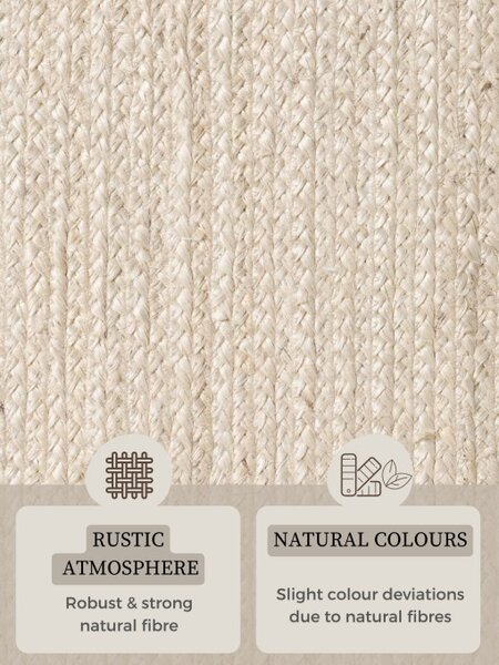 Koberec Hanse Home Jute Braided Rangpur naturálny / slonia kosť ovál