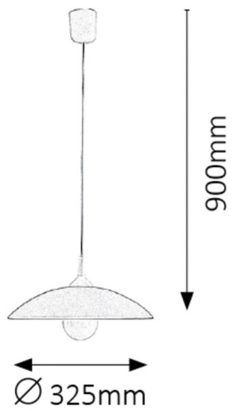 Rabalux 1408 - Luster CUPOLA RANGE 1xE27/60W/230V šedá