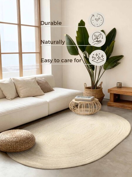 Koberec Hanse Home Jute Braided Rangpur naturálny / slonia kosť ovál