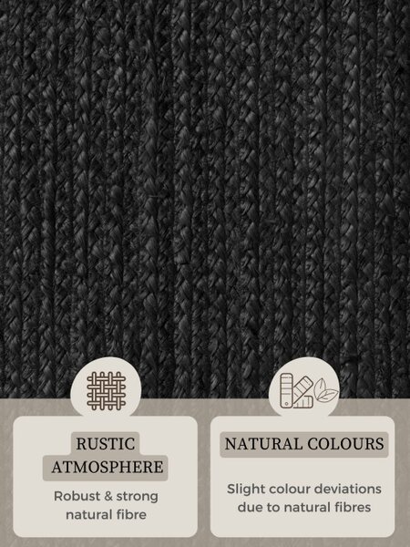 Koberec Hanse Home Jute Braided Rangpur čierny ovál
