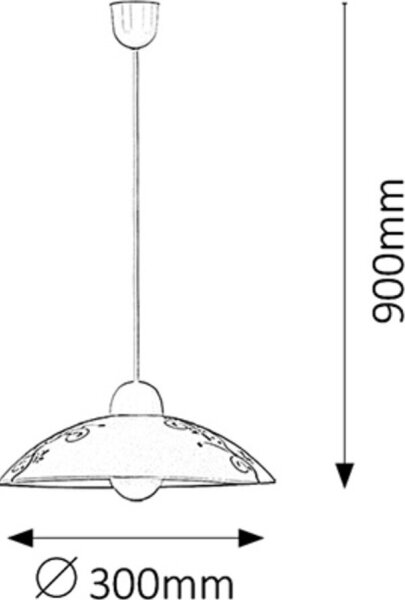 Rabalux 1848 - Luster BLOOMY 1xE27/60W/230V