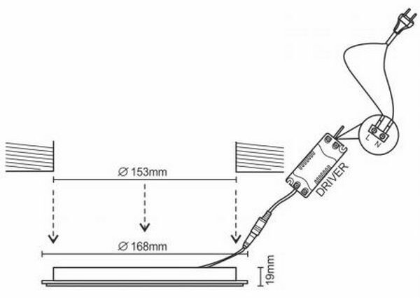 LED Podhľadové svietidlo LED/12W/230V