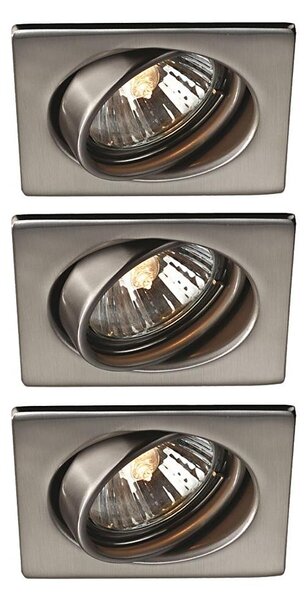 Philips Massive 59323/17/PN - SET 3x Kúpeľňové svietidlo QUARTZ 1xGU10/50W/230V