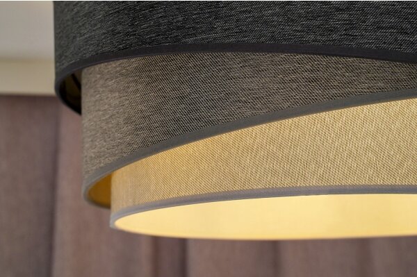 Duolla - Luster na lanku KOBO 1xE27/15W/230V pr. 45 cm antracit/šedá/biela