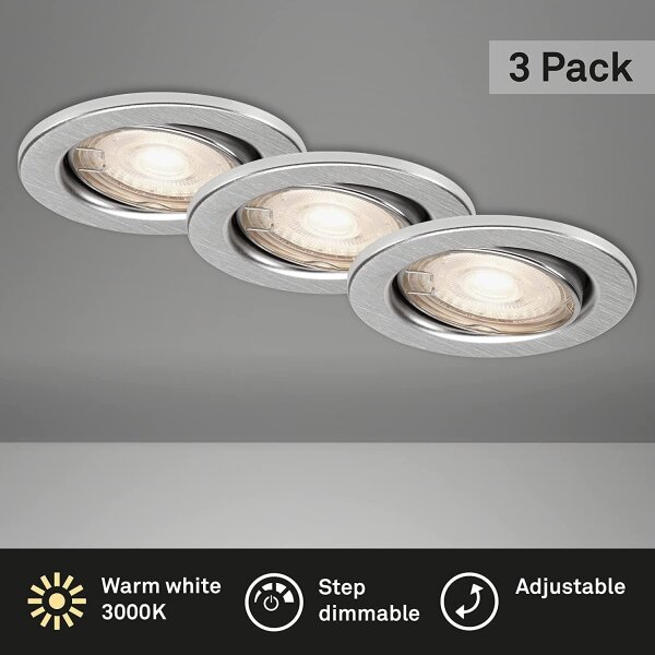 Briloner 7149-039-SADA 3xLED Stmievateľné kúpeľňové svietidlo 1xGU10/5W/230V IP23