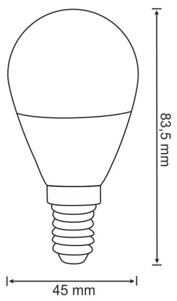 LED Žiarovka G45 E14/3,5W/230V 3000K