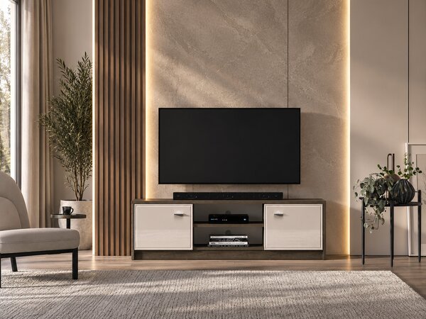 TV STOLÍK BELLADGIO KAŠMÍR DUB WINDMILL TMAVÝ 160 cm