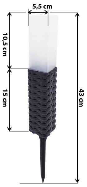 LED Solárna lampa RABBIA LED/1,2V 300 mAh IP44