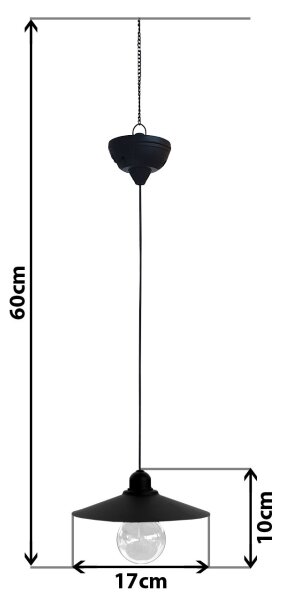 LED Solárny luster na lanku DINA 1,2V 200 mAh IP44