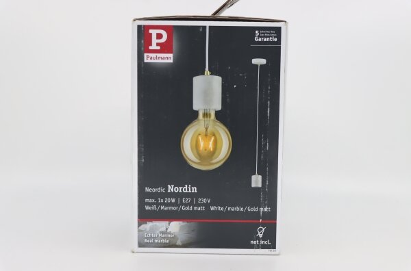 Paulmann 79750 - 1xE27/20W Luster na lanku NORDIN 230V
