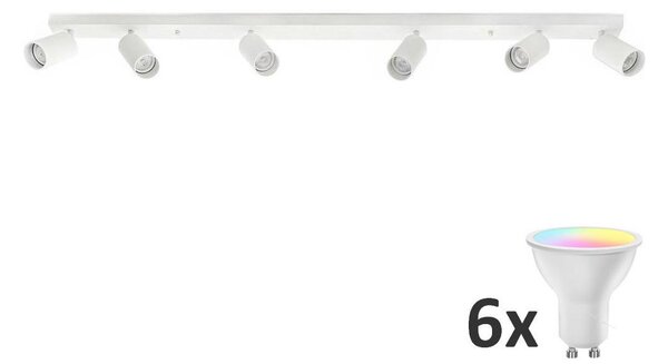 LED RGBW bodové svietidlo ANGIE 6xGU10/6,5W/230V biela