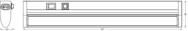 Osram - stmievateľné LED podlinkové svietidlo LINEAR TURN LED/10W/230V 55 cm biela