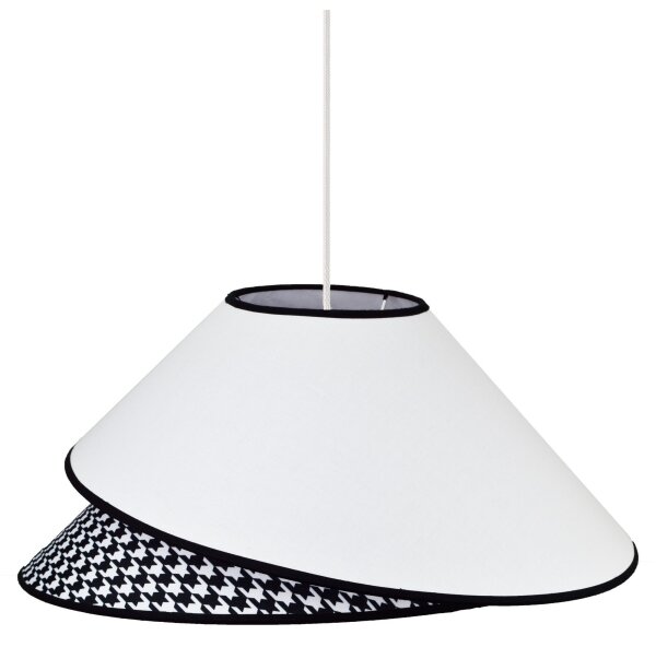 Duolla - Luster na lanku COCO 1xE27/40W/230V pr. 50 cm biela/čierna