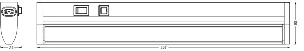 Osram - LED stmievateľné podlinkové svietidlo LINEAR TURN LED/6W/230V 35 cm čierne