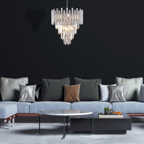 Krištáľový luster na reťazi MADISON 9xE14/40W/230V chróm