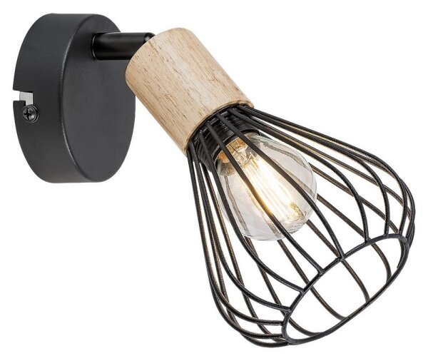Rabalux 3147 - Nástenné bodové svietidlo FARFALLE 1xE14/25W/230V čierna/buk