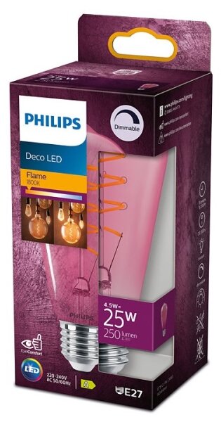 LED Stmievateľná žiarovka DECO Philips ST64 E27/4,5W/230V 1800K