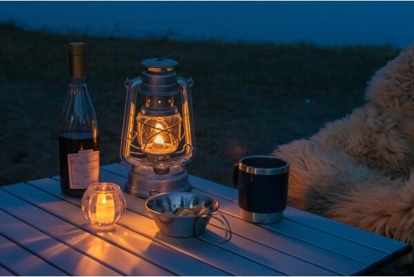 Brilagi - Petrolejová lampa LANTERN 24,5 cm strieborná