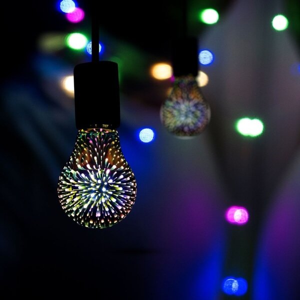 LED 3D Dekoračná žiarovka FILAMENT A60 E27/3W/230V 3000K