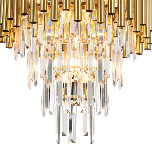 Luster na tyči MADISON 9xE14/40W/230V zlatá