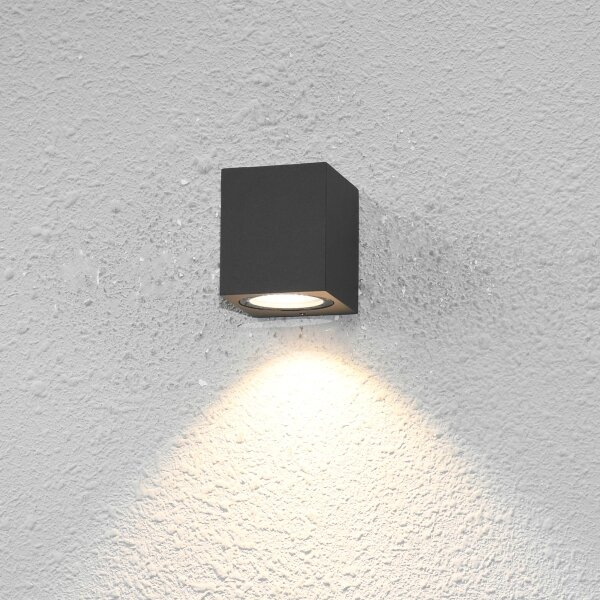 ITALUX OWL-2197-1SQ - Vonkajšie nástenné svietidlo GENTA 1xGU10/40W/230V IP54 8 cm